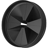 3 3/8" Garbage Disposal Splash Guard Replacement for InSinkErator Evolution | QCB-AM rubber Drain Insert, Sink Baffle, Garbage Disposer Accessories, Upgraded Removable Quiet Collar Drain Plugs, Black