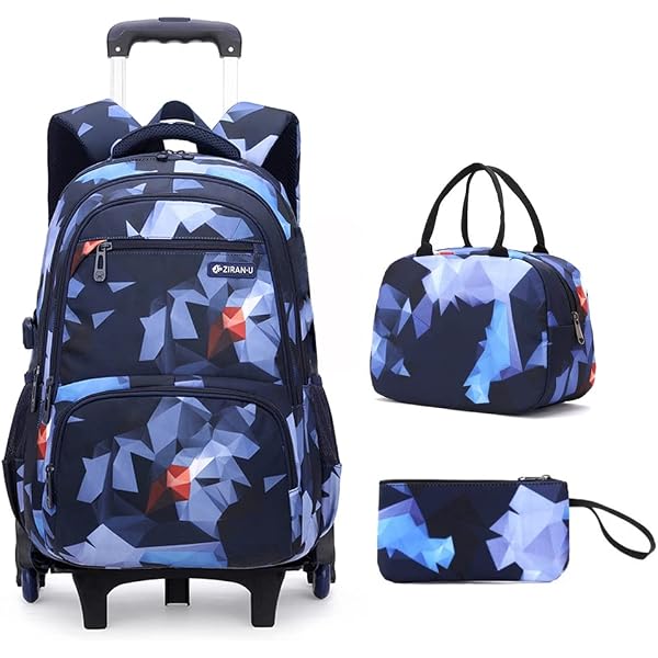 WELLFLYHOM 16 Inch Kids Backpack For School - Girls & Boys Bookbag With Fire Wolf Design, Roomy & Adjustable Straps - View #2