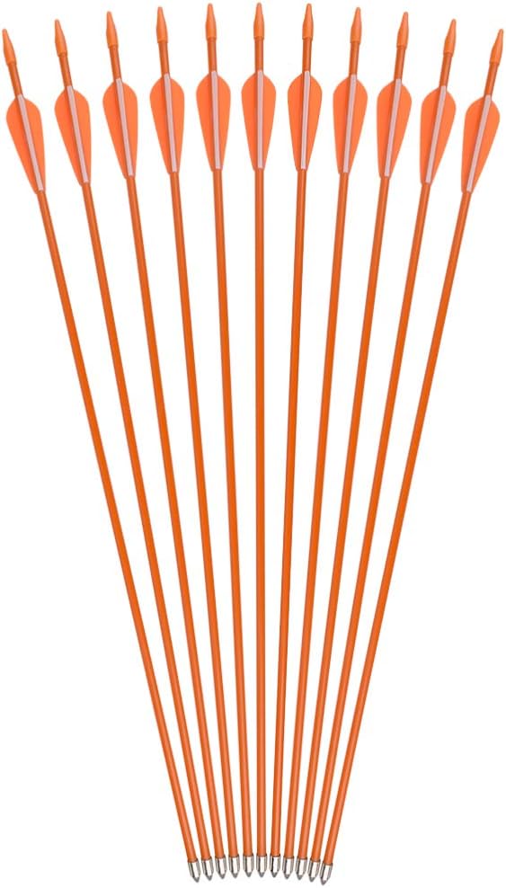 NIKA ARCHERY Fiberglass Arrows Youth Kids Practise Recurve Bows Compound Bow Shooting 12 pcs 28 inch Shafts : Sports & Outdoors