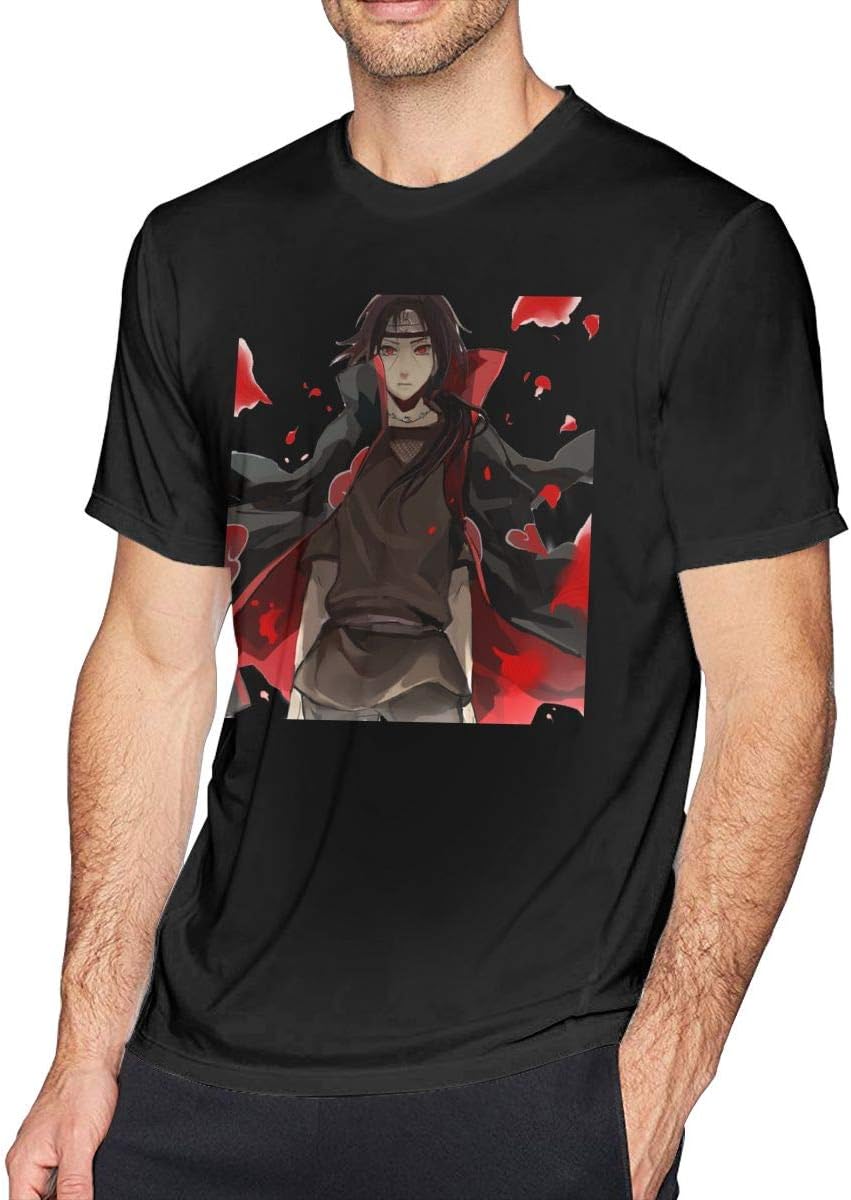 YuHuauhuh Uchiha-Itachi Mens Limited Edition Short Sleeved T-shirtPopular Black