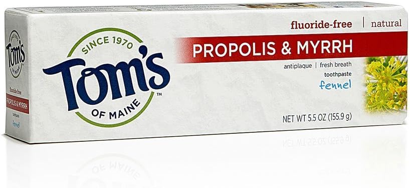 Amazon Tom S Of Maine ナチュラル アンチプラーク プロポリス ミルア歯磨き粉 フッ素なし フェンネル 5 5 オンス 155 9 G Tom S Of Maine ドラッグストア