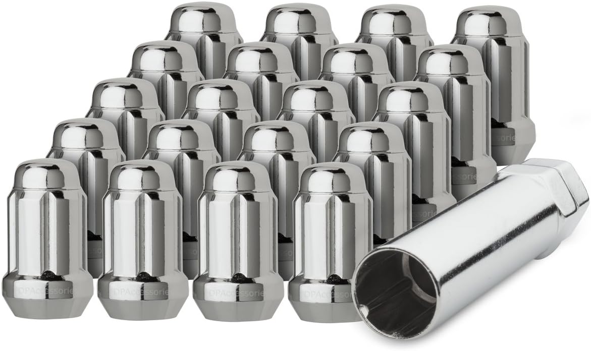 DPAccessories LCS3A6HC2CH04020 20 Chrome 12x1.5 Closed End Spline Tuner Lug Nuts for Aftermarket Wheels Wheel Lug Nut: Automotive