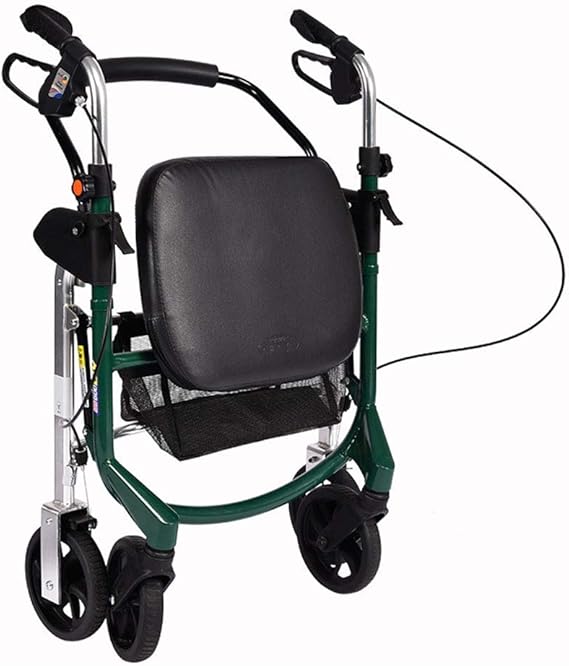 Walker, Shopping Cart with Storage Basket Foldable Elderly Rollator