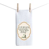 ZJXHPO Champagne Kitchen Towel For Champagne Lover Tea Towel Housewarming Party Kitchen Decor Celebration Gift (Drink Champagne Towel)