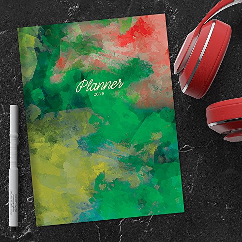 Time Factory Painted Greenery 7.5" x 10.25" January -December 2019 Monthly Planner (19-4231) - Thumbnail 4