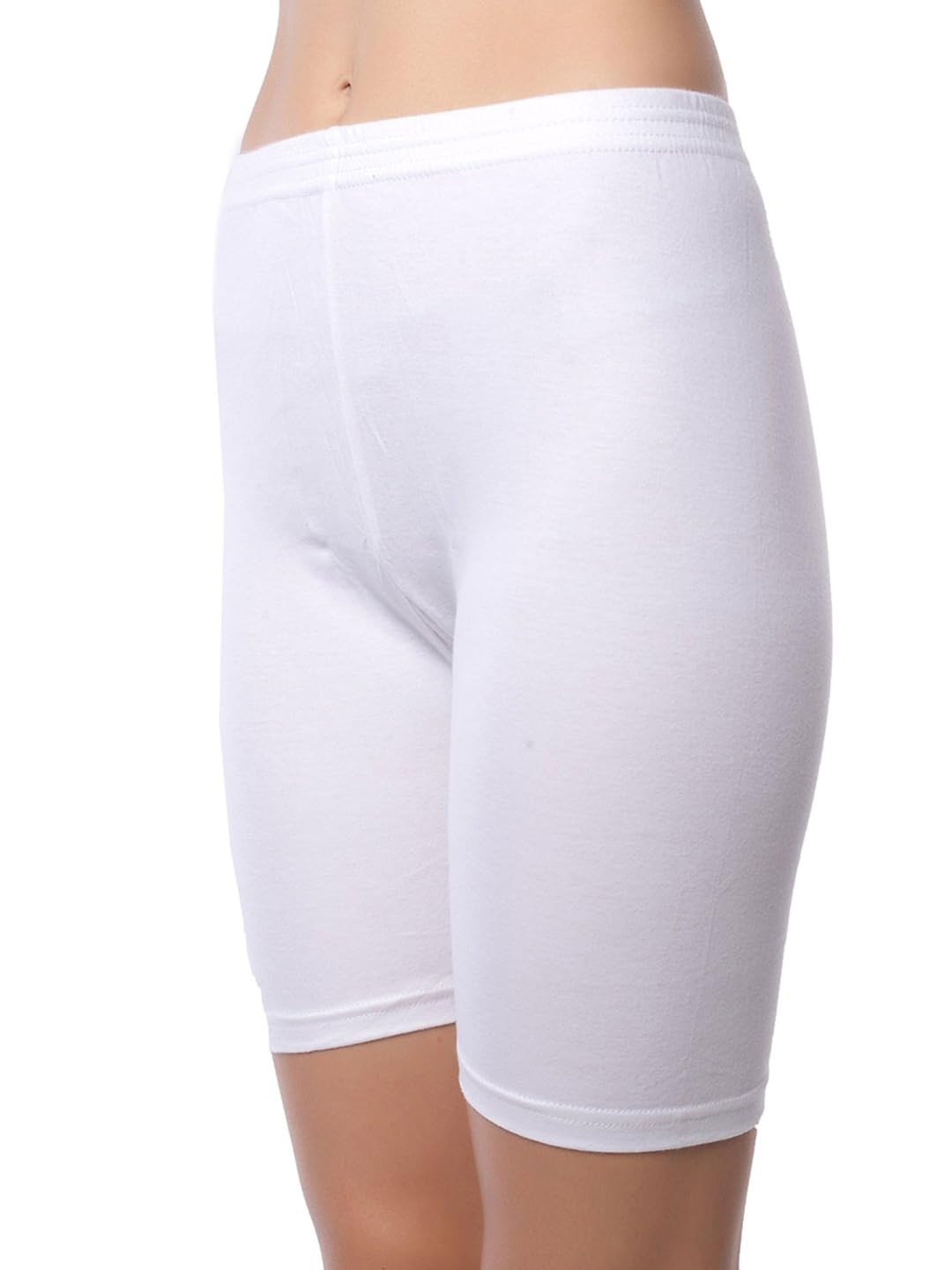 bodyform women's interlock cotton white cycling shorts
