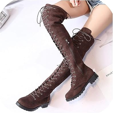 brown lace boots