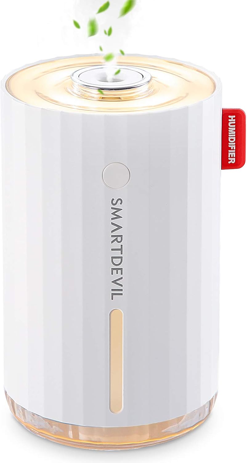 SmartDevil Portable Mini Humidifier, 280ml Small Desk Humidifie, USB Personal humidifiers with 2