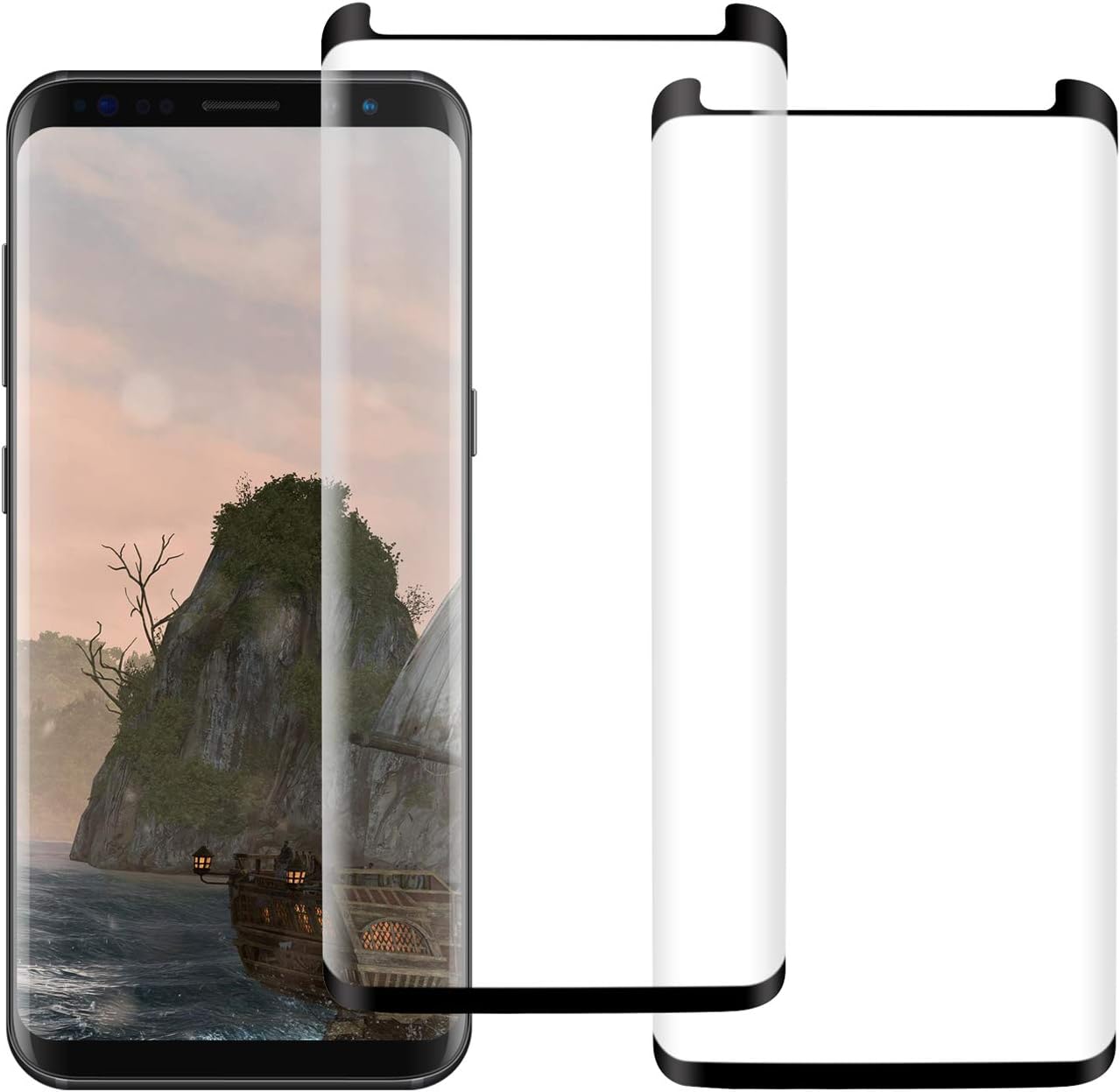 [2 Pack] Galaxy S9 Glass Screen Protector,9H Hardness Anti-Scratch Tempered Glass Screen Protector Film for Samsung Galaxy S9