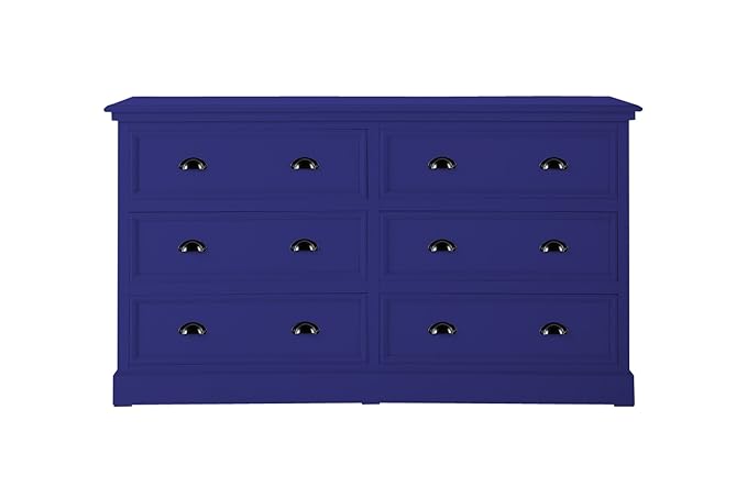 Aprodz Mango Wood Storage Cabinet Marceio Chest of 6 Drawers Furniture for Living Room | JACARTA