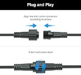 Gcstnn Extension Cable 10M Waterproof 2 Pin for G40 Icicle Festoon Lights IP65 view 3
