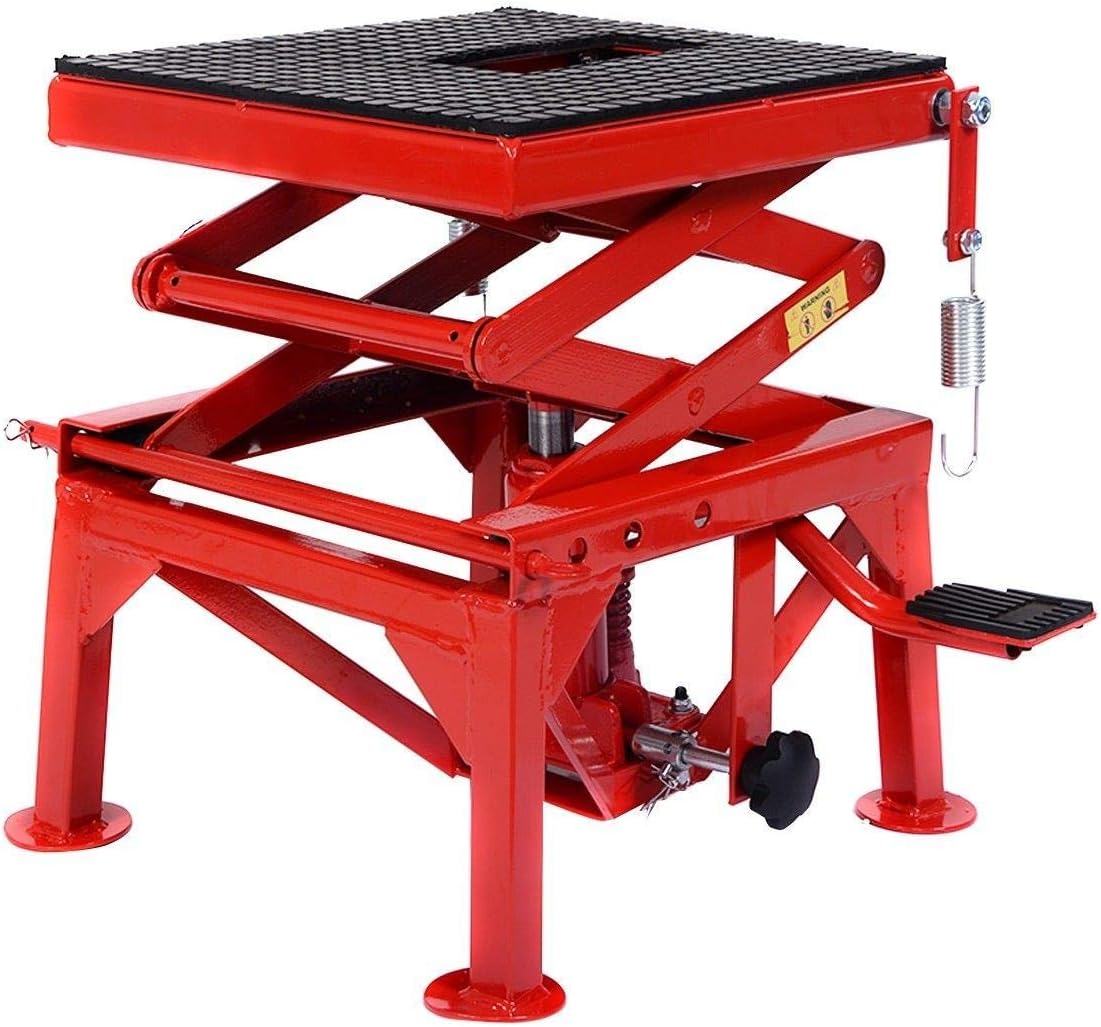 300 lb Motorcycle Hydraulic Scissor Floor Jack Lift Tool