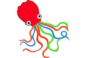 FLYERRART Flyonte Octopus Kite for Kids and Adults Easy to Fly Beautiful Animal Kite Children Interactive Toy Large Flying Toy for Outdoor Game Playing Beach Park of 1