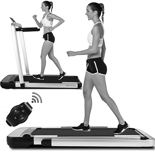 ANCHEER Folding Treadmill, 12 Preset Programs, Electric Foldable