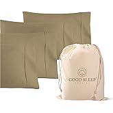1000 TC Taupe King Pillowcases Set of 4 100% Egyptian Cotton Pillow Cases with Long Staple Cotton & Sateen Weave, Silky Soft Hotel - Like Bed Pillow Covers for Comfy Sleeping, Snug Fit