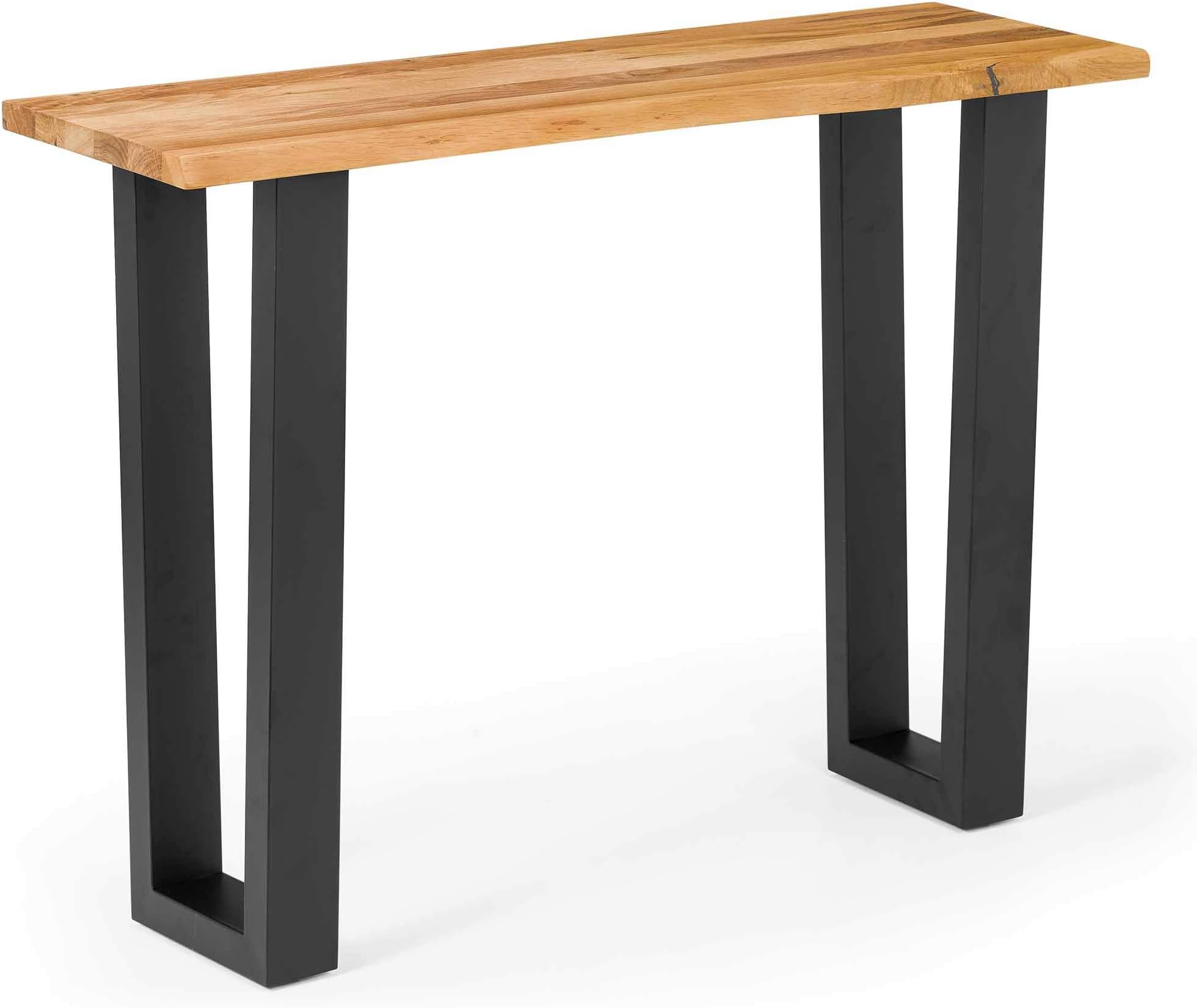 Club Soda Live Edge Console Table in Natural Oak
