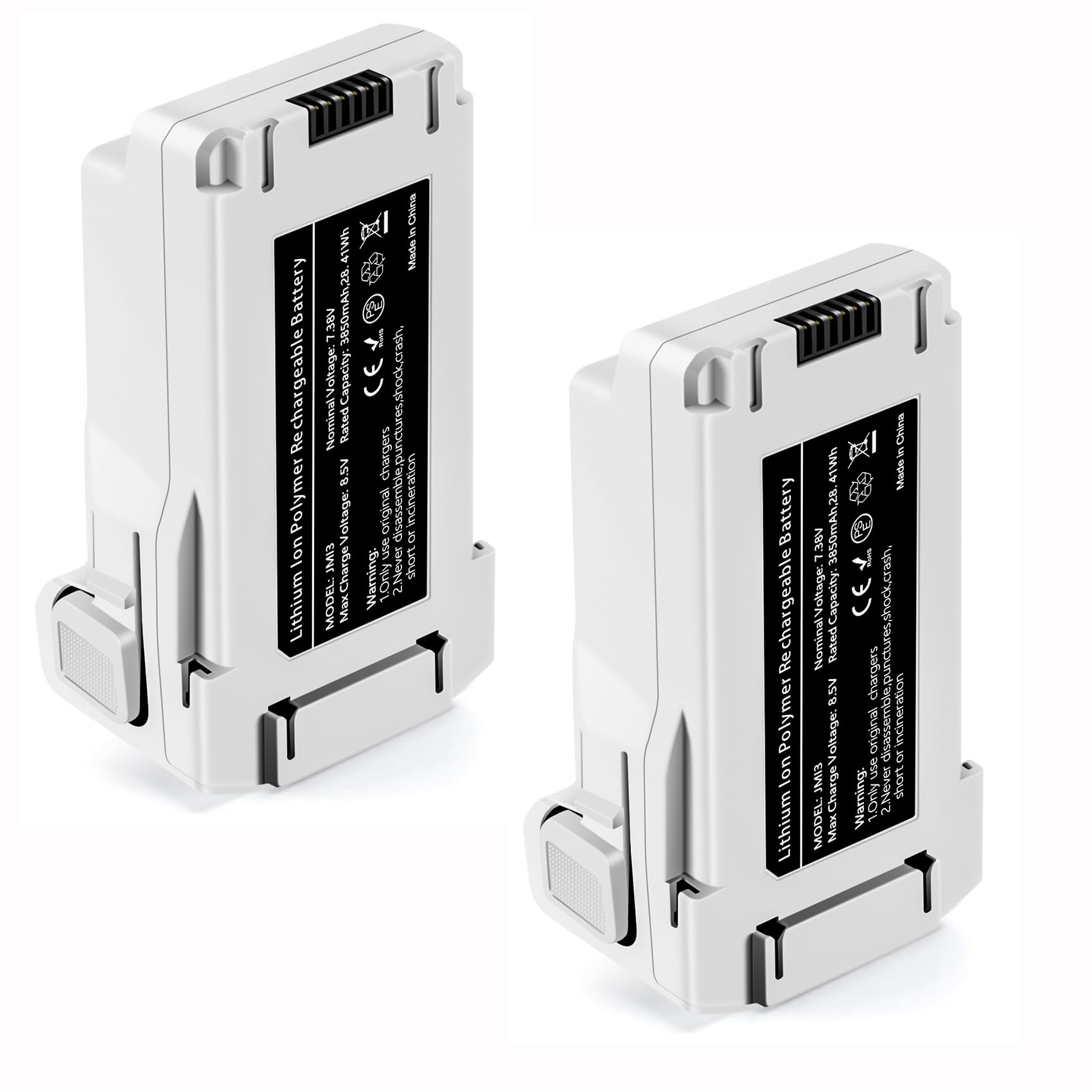 PoweLyt Mini 3 Series Intelligent Flight Battery 2 Packs 7.38V 3850mAh Upgraded Drone Batteries (51 Mins Max Flight Time) Fully Compatible with DJI Mini 4 Pro/3 Pro/3 Drone