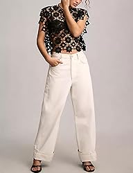 Yimoon Women's Floral Shell Vest Top Hollow Out