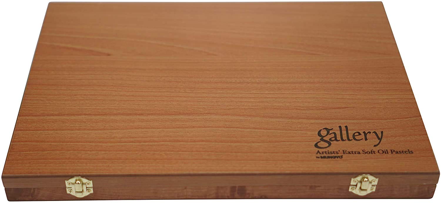 MUNGYO Gallery Professional 72-Color Soft Oil Pastel Set | Superior Blendability, Elegant Wooden Case