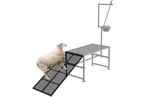 Lezbanz Goat Stand Ramp Use for Our 47 inch Goat Milking Stand, 47" L x 23" W Black Removable Goat Ramp for Sheep Trimming, Sheep Shearing Stand for Sheep & Goats