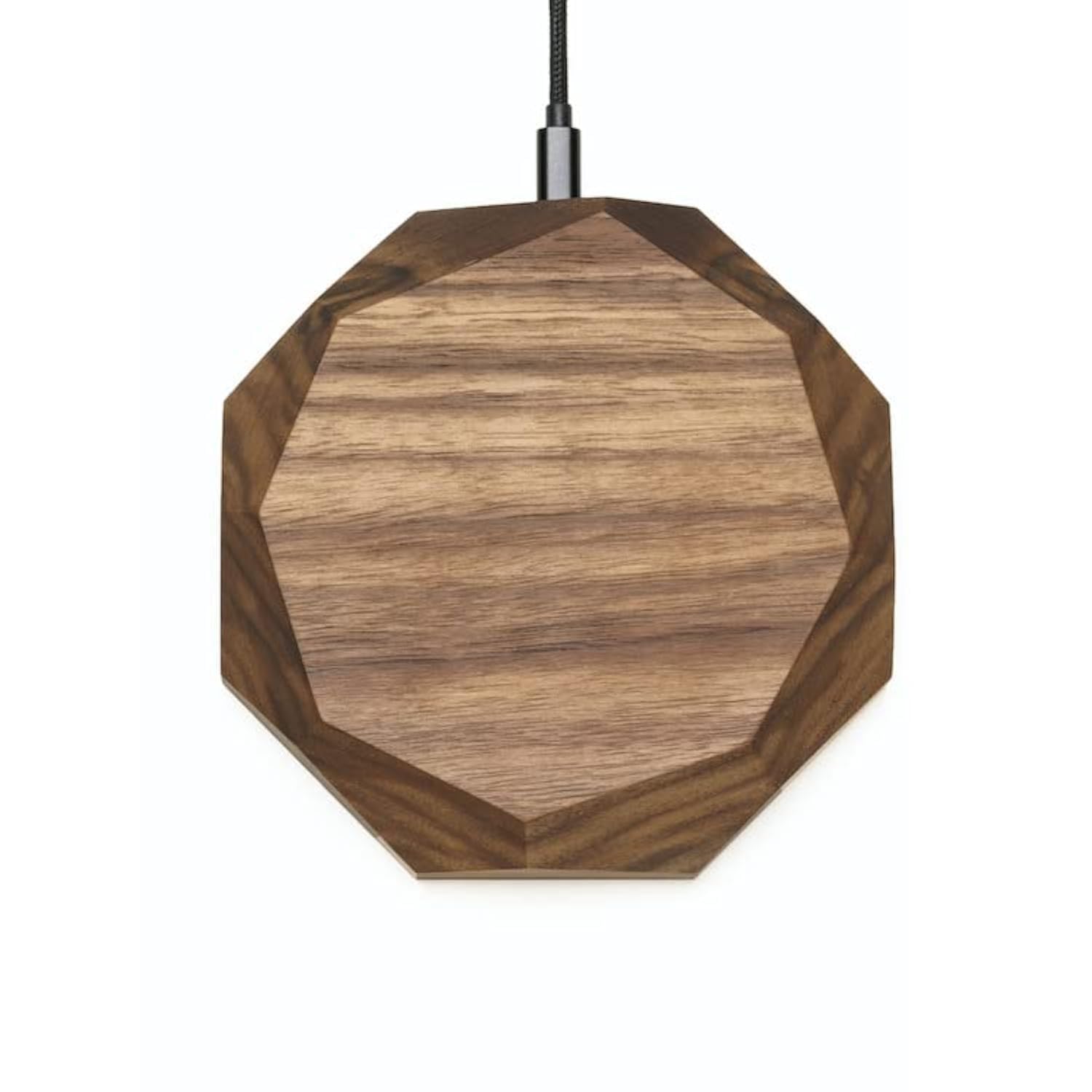 Wireless charger QI charging pad inductive, wooden wireless charging station X/Xs Max, S8/S9/Note10 (Walnut wood)