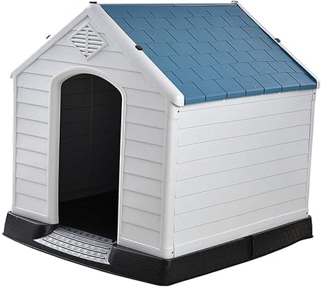 Amazon Co Jp 犬小屋ケージ ペットの犬小屋の家 屋内および屋外のペット用品犬の部屋猫の巣 耐久性のある特大犬小屋 Color Blue Size 87 7 78 7 81 5cm ホーム キッチン