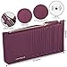 Loufayee UltraSlim Wallet for Women - Elegant Zipped Pocket Small Wallets - Stylish RFID Credit Card Holder (Burgundy)