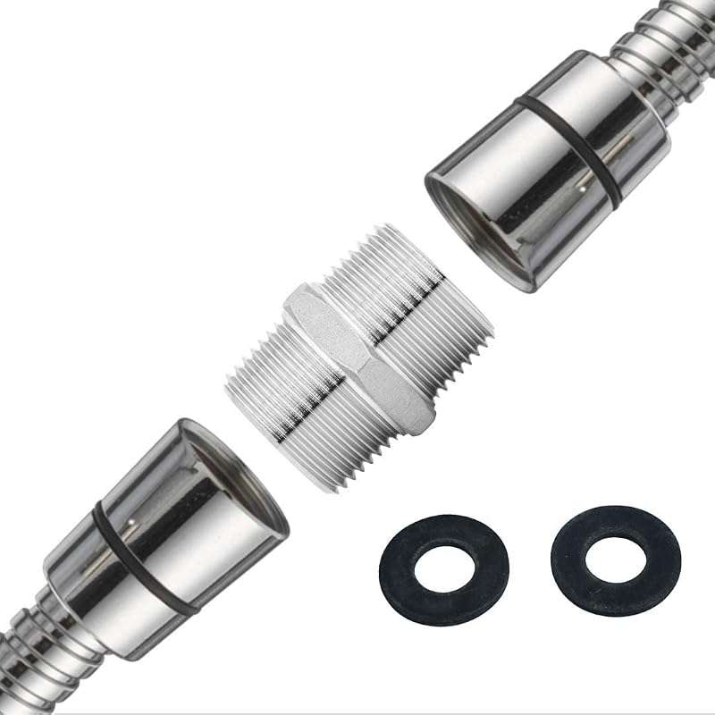 ZOTTI Shower Hose Extension Bracket 1/2" Chrome Plated Brass Rust Proof