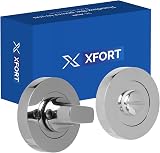 XFORT Polished Chrome Thumb Turn Lock Bathroom Door Deadbolt Kit view 1