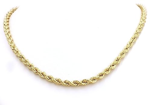 14 Karat / 585 Gold Kordelkette Gelbgold Unisex - 2.50 mm. Breit - Länge wählbar