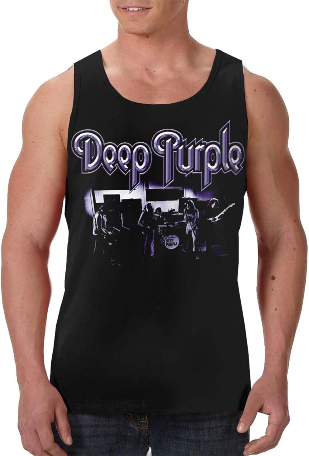Deep Purple Rock Band Mens Tank Top Summer Fashion Vest