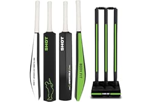 Bodyfit Shot Heavy Duty Plastic Premium Cricket Bat for Men, Women & Children | Lightweight| Full Size| | Hard Plastic Bat| P