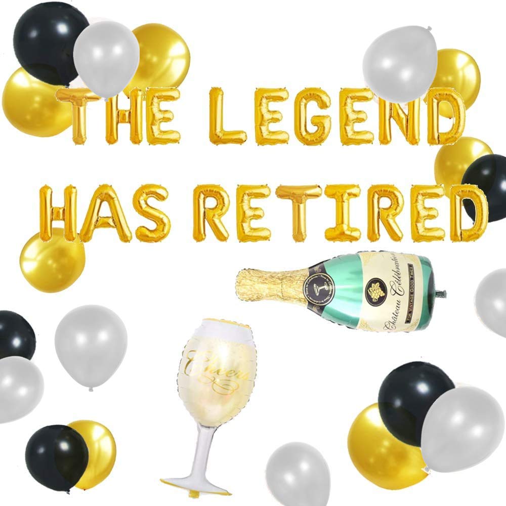 Buy JeVenis Set of 18 The Legend Has Retired Balloons Happy Retirement Balloons Happy Retirement