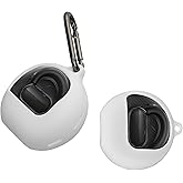 kwmobile Case Compatible with Anker Soundcore V40i Case - Silicone Cover Holder for Earbuds - White