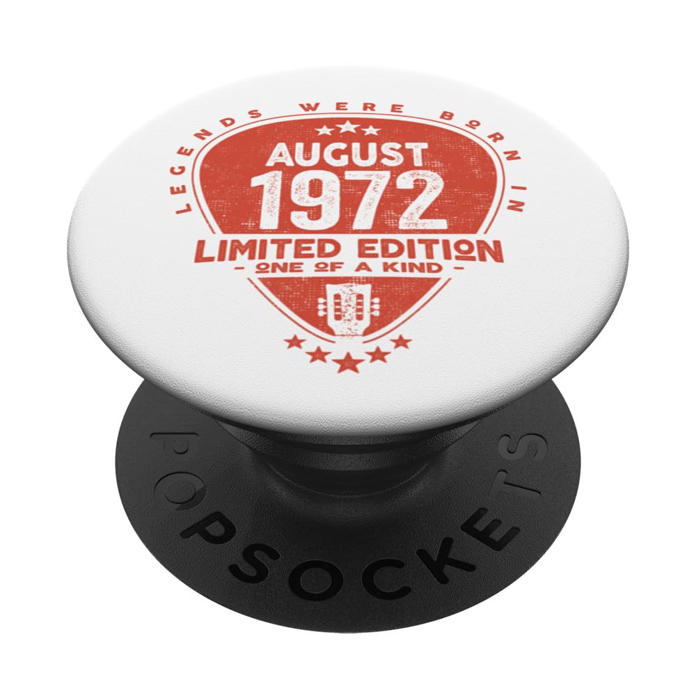 Legends Were Born In August 1972 - Guitarist PopSockets Swappable PopGrip
