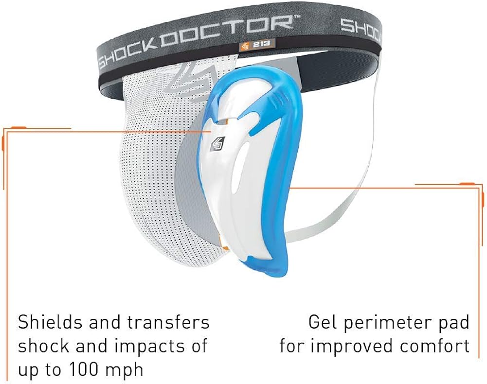Shock Doctor Jock Strap Supporter with BioFlex Cup Included. Core Protective Sports Athletic Cup. Adult Men & Youth Sizes: Sports & Outdoors