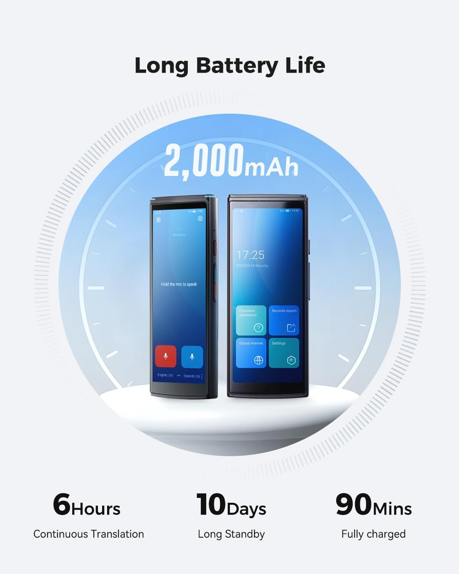 Jarvisen Language Translator Device, Two-Way Instant Voice Translator for 108 Languages, Real-Time Translation Device with Online Offline Translation, Portable Traductor for Travel, Business