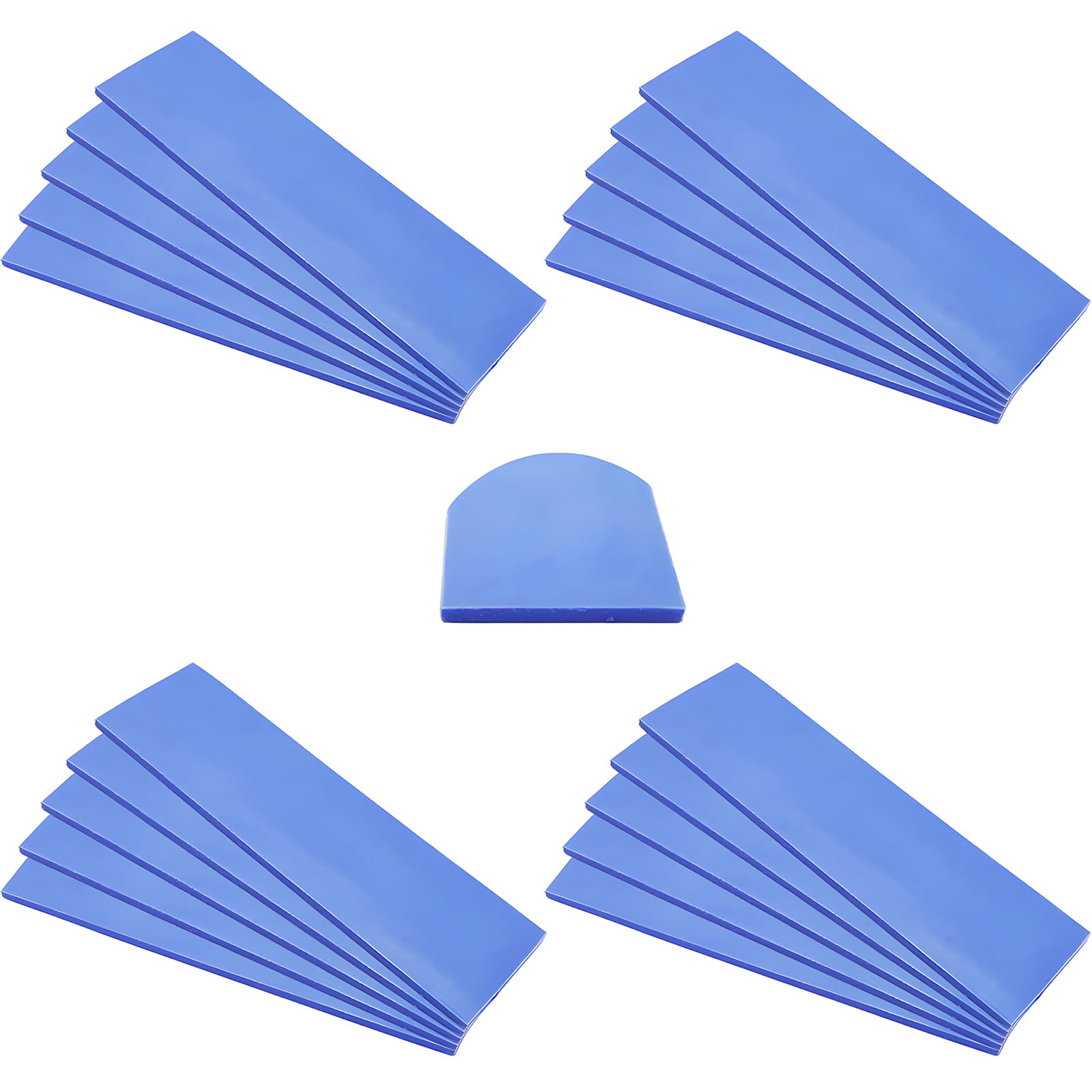 CTRICALVER Thermal Conductive Silicone Pads, Thickness 1.5mm Silicone Cooling Pad Set for SSD CPU GPU LED IC Chipset Cooling (Blue,20 pcs)