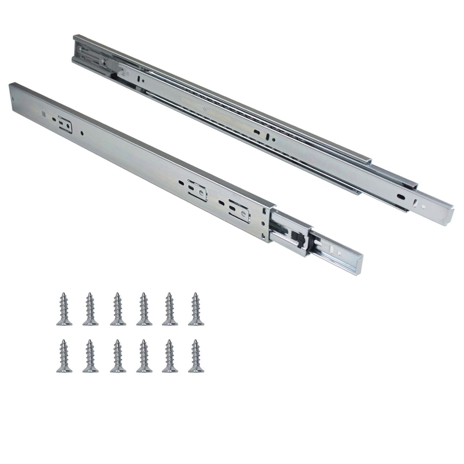 2 Pair - Gobrico 22-Inch Heavy Duty 100 Lb. Full Extension Ball Bearing Drawer Slides Soft Close Rail Runners