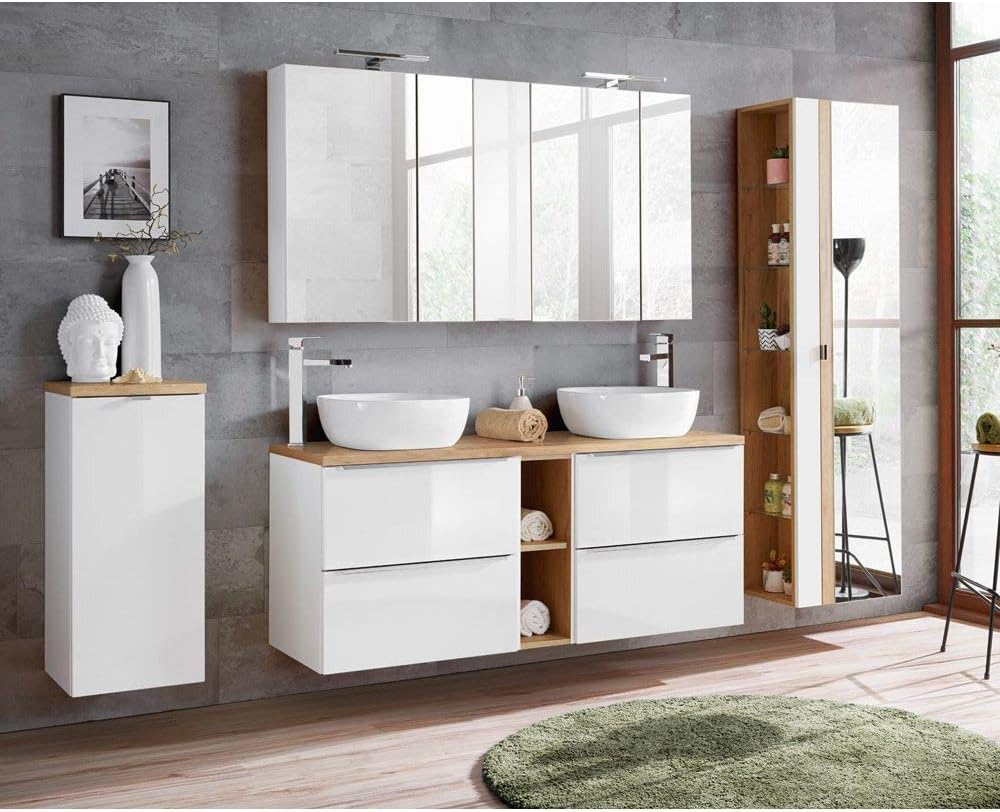 Meubles De Salle De Bain Longueur Au Sol Avec Lavabo En Céramique