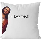 IWXYI I Saw That Pillow Cover 18x18,I Saw That Pillow Case Home Decoration,Funny Gift for Women Men Friend