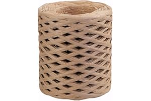 CC Wonderland Zone Kraft Raffia Ribbon, 0.25 in x 656 ft, Ideal for Crafts, Decorating, and DIY Projects