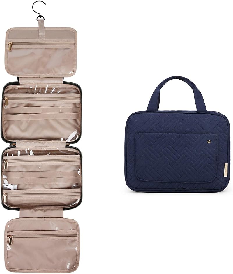 bagsmart Hanging Toiletry Bag Large Capacity Travel Organizer Medium-Dark Blue