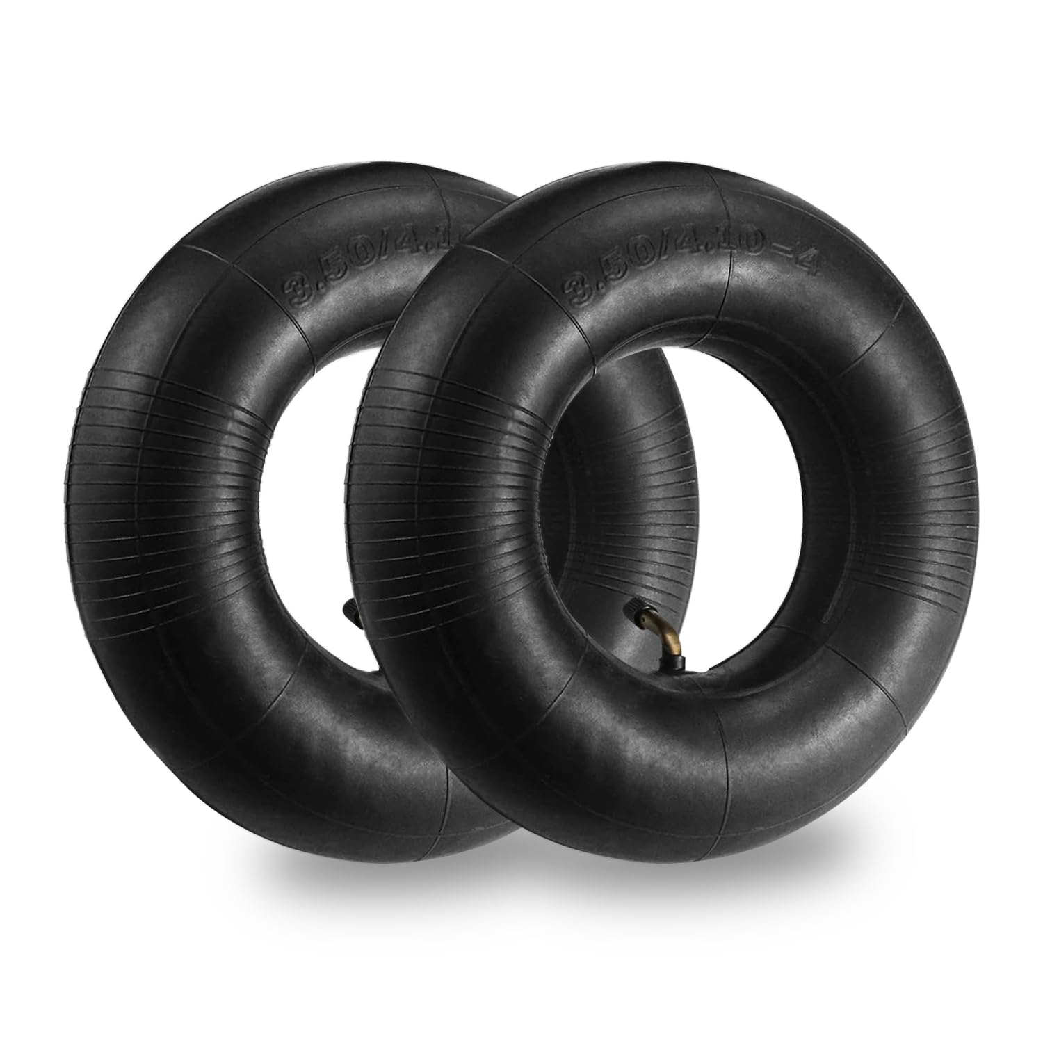 Photo 1 of (2 PACK) 4.10/3.50-4 Inner Tube with TR-87 Bent Valve Stem,Replacement for Hand Trucks, Dolly, Lawn Mowers, Wheelbarrows, Generators, Utility Carts