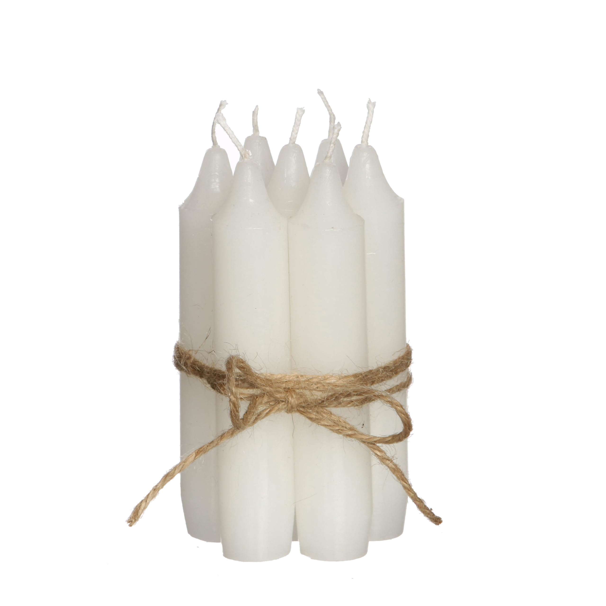 comforder Candle Set (7 Pieces), 11 cm Taper Candles White, Table Candles Plain, 4+ Hours Burning Time