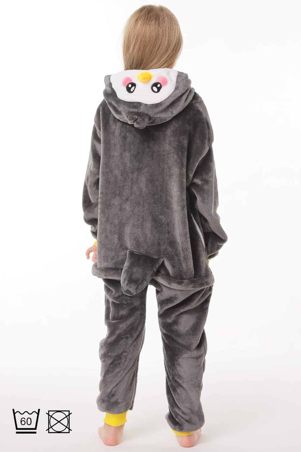 hooded sloth fleece jumpsuit