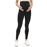 Buttergene Women's Maternity Leggings Over The Belly Maternity Workout Pants Pregnancy Yoga Leggings