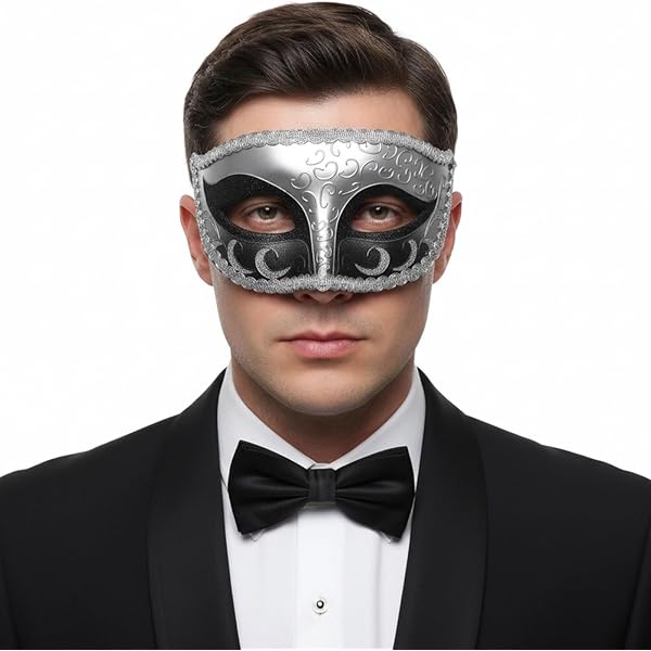 Amazon.com: IDOXE Zorro Black Masquerade Masks Cool Men Fighter