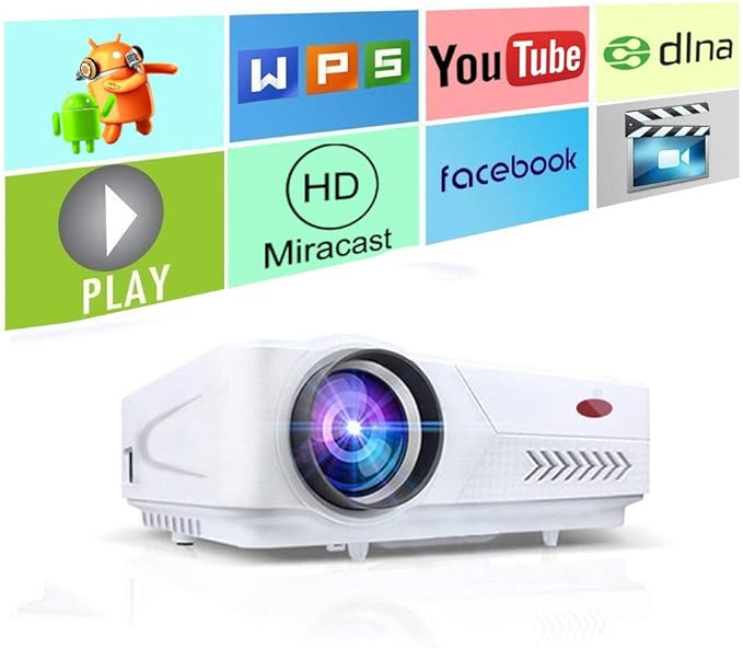 Link Co Proyector WiFi Proyector 5500 lúmenes Proyector LED ...