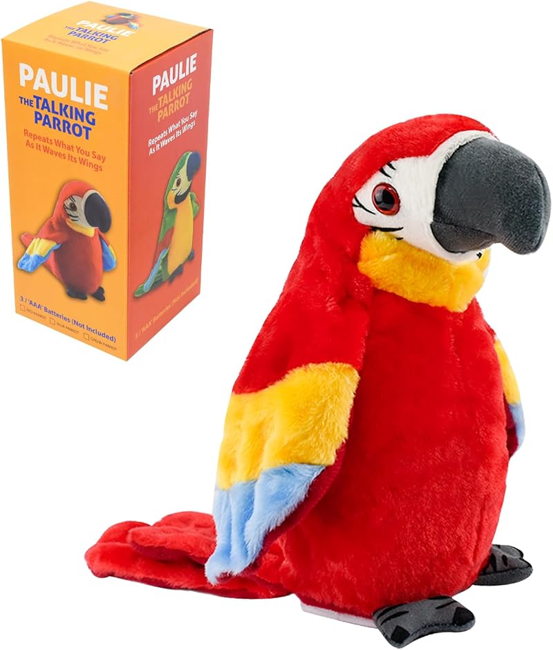 Surplex Talking Parrot Plush Toy Electronic Record Waving Wings Kids Baby